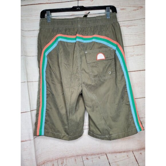 Authentic Brand 1998 The Image Stone Large Drawstring Mesh Swim Shorts - Picture 4 of 6